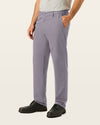 Side view of model wearing Burma Grey Signature Iron Free Khakis, Straight Fit with Stain Defender®.