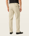 Back view of model wearing Cloud Signature Iron Free Khakis, Straight Fit with Stain Defender®.