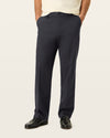 Back view of model wearing Beautiful Black Signature Iron Free Khakis, Relaxed Fit with Stain Defender®.