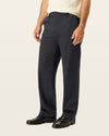 View of model wearing Beautiful Black Signature Iron Free Khakis, Relaxed Fit with Stain Defender®.