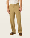 View of model wearing New British Khaki Signature Iron Free Khakis, Relaxed Fit with Stain Defender®.