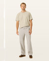 Front view of model wearing Cloud Signature Iron Free Khakis, Relaxed Fit with Stain Defender®.