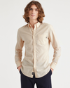 Front view of model wearing Appleblossom Stretch Oxford Shirt, Slim Fit.