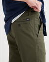 View of model wearing Army Green Original Chinos, Slim Fit.