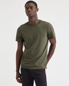 Front view of model wearing Army Green Original Tee, Slim Fit.