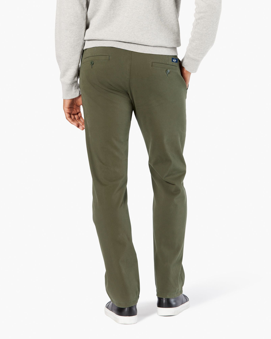 Men's Green Slim Fit Stretch Pant