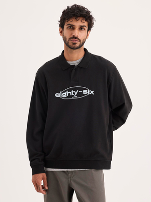 Eighty-Six Collared Sweatshirt, Relaxed Fit