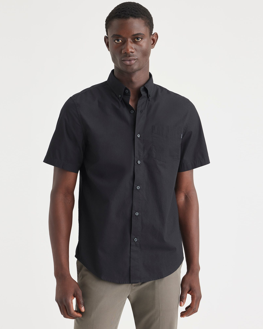 Dockers Essential Button-Up Shirt - Classic Fit - Men's - Black M Dockers Essential Button-Up Shirt - Classic Fit - Men's - Black M