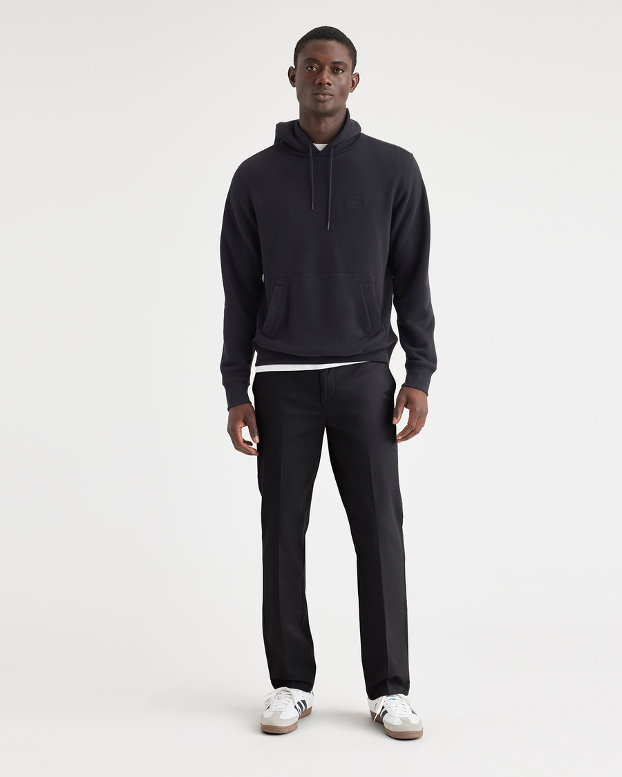 Klassieke pasvorm kreukvrije stretch jurk broek voor heren, marineblauw Klassieke pasvorm kreukvrije stretch jurk broek voor heren, marineblauw