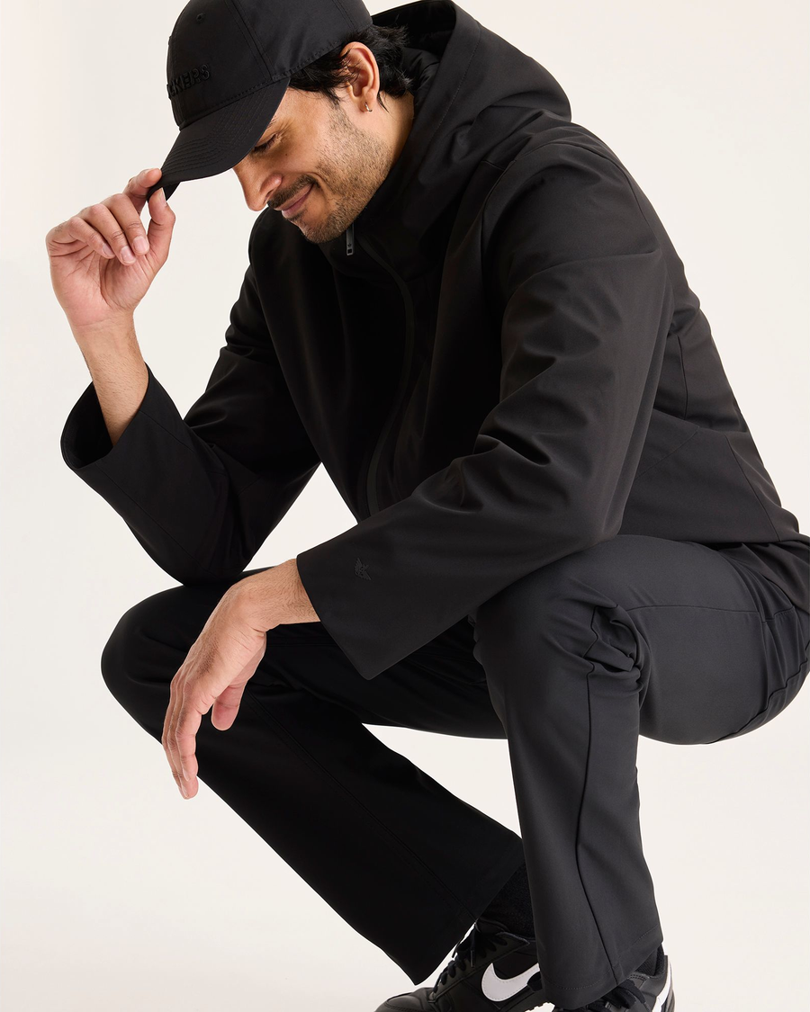 View of model wearing Beautiful Black Go Airweave 5-Pocket, Straight Fit.