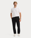 View of model wearing Beautiful Black Go Pro Pant with AceFlex, Slim Fit.