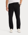 Front view of model wearing Beautiful Black Go Pro Pant with AceFlex, Slim Fit.