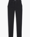 View of model wearing Beautiful Black Mid-Rise Collins Trouser with Sculpt, Slim Fit.