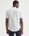 Back view of model wearing Bel Air Blue Signature Stain Defender Shirt, Classic Fit.