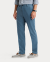View of model wearing Bering Sea Signature Iron Free Khakis, Straight Fit with Stain Defender®.