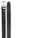 View of  Black 30MM Non-Reversible Braid Belt.