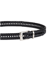 View of  Black 30MM Non-Reversible Braid Belt.