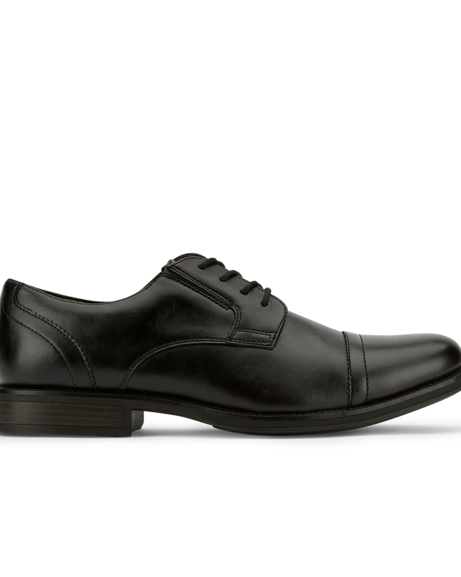 Side view of  Black Garfield Dress Shoes.