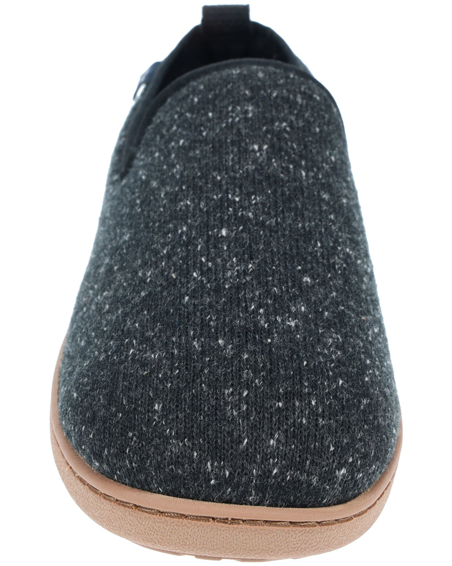 View of  Black Knit Slip-on Slippers.