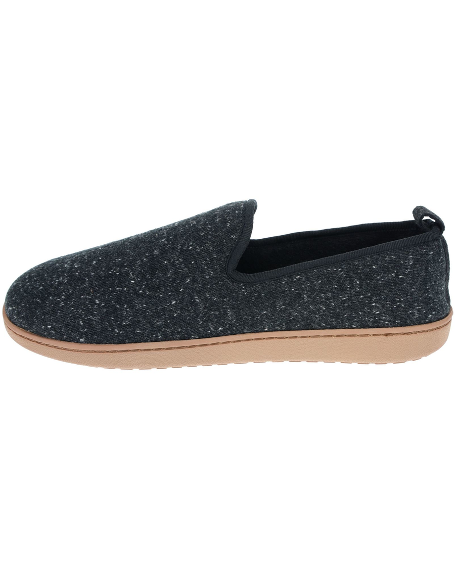 View of  Black Knit Slip-on Slippers.