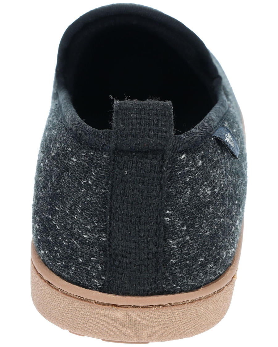 Back view of  Black Knit Slip-on Slippers.