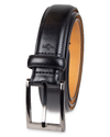 View of  Black Leather Dress Belt.
