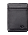 View of  Black Leather RFID Wide Magnetic FPW Wallet.