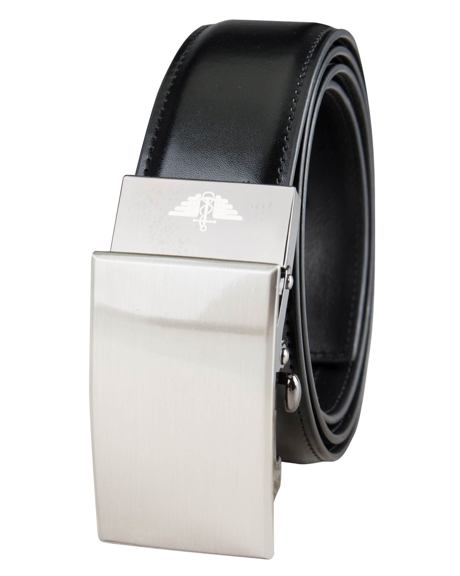Front view of  Black Precision Fit Belt.