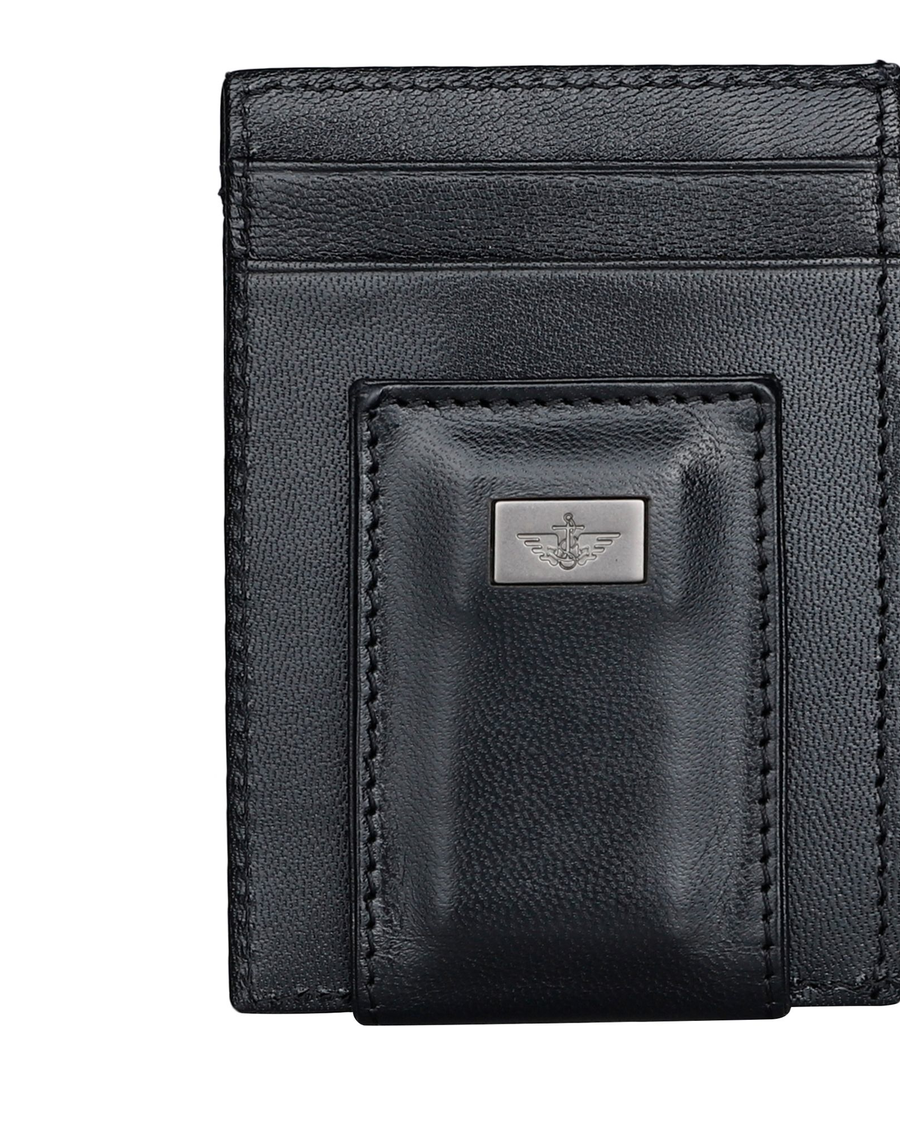 View of  Black RFID Magnetic FPW Wallet.