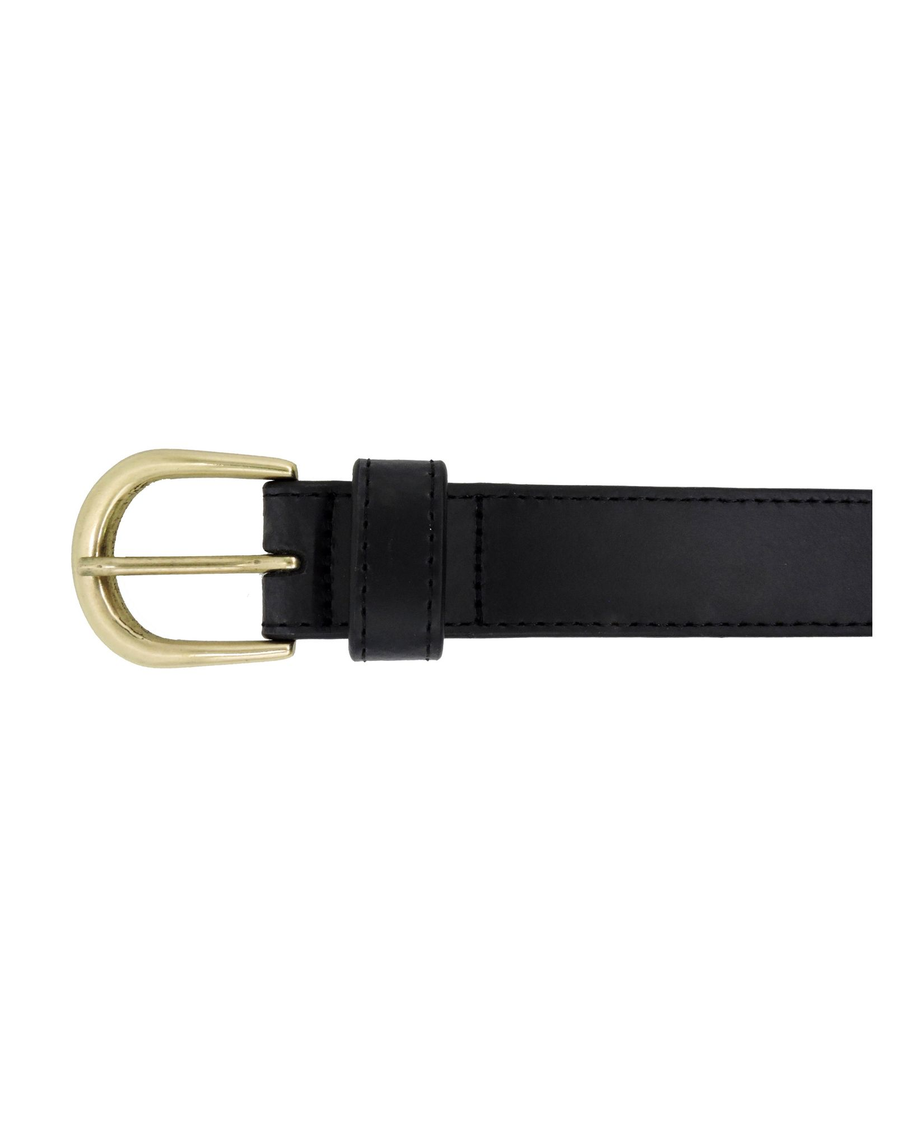View of  Black Refined Classic Belt.