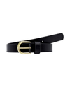 Front view of  Black Refined Classic Belt.