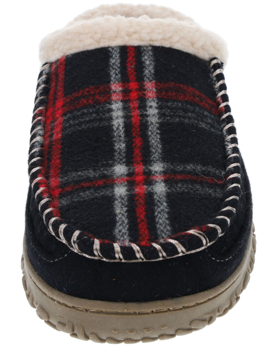 View of  Black Rugged Clog Slippers.