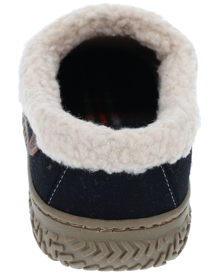 Back view of  Black Rugged Clog Slippers.