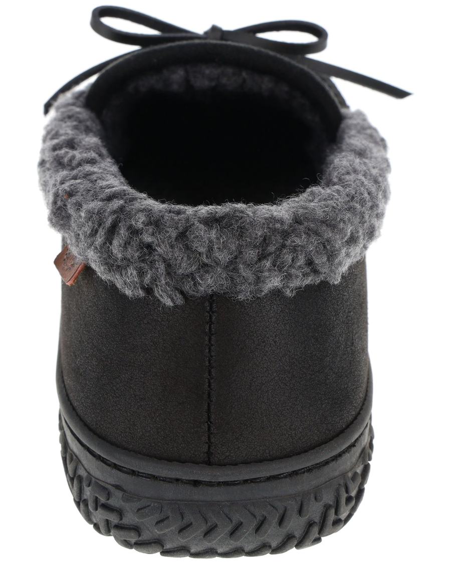 Back view of  Black Rugged Lodge Moccasin.