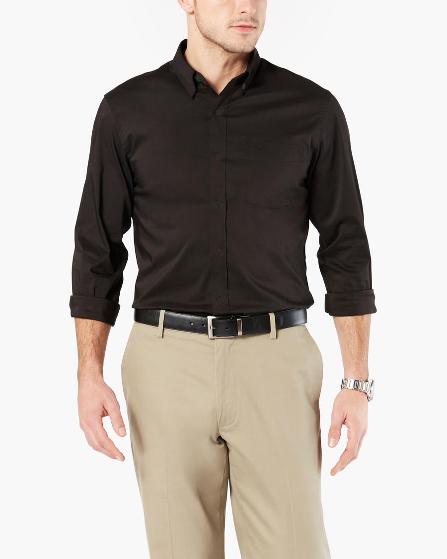 black dress shirt with khaki pants James Perse Standard Shirt main image 0