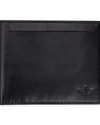 Front view of  Black Slimfold Wallet.