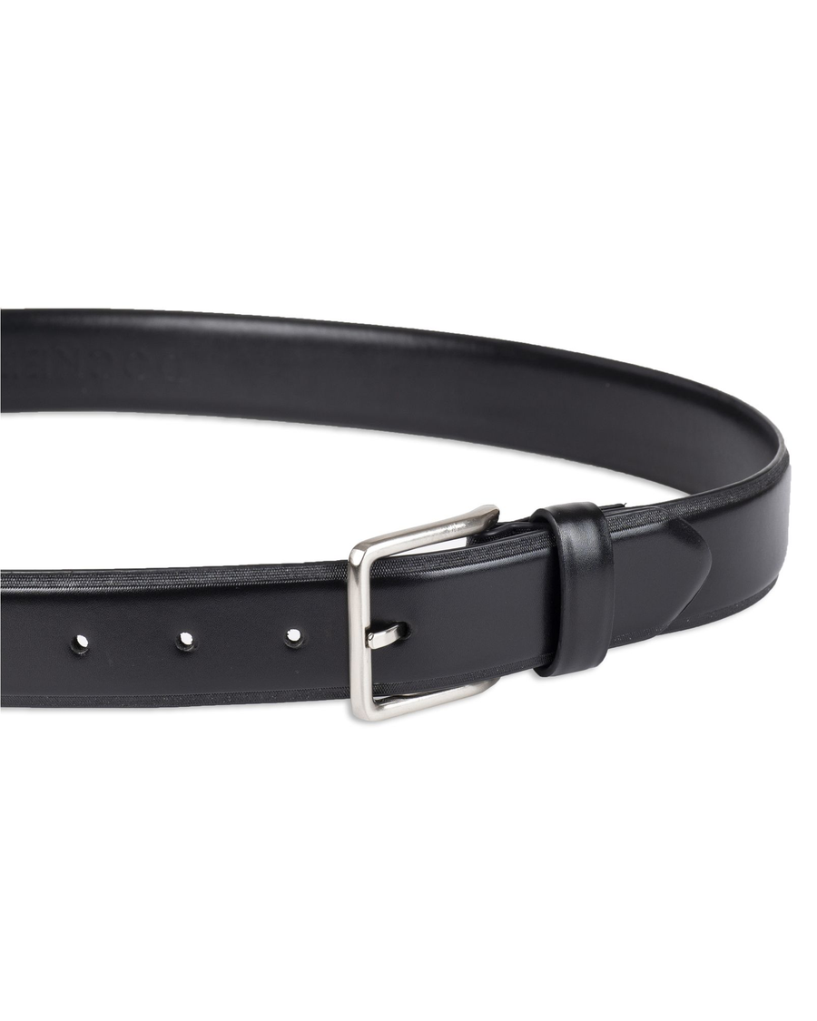 Front view of  Black Stretch Belt with Ornament, 35 MM.