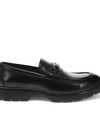 Side view of  Black Thacher Shoes.