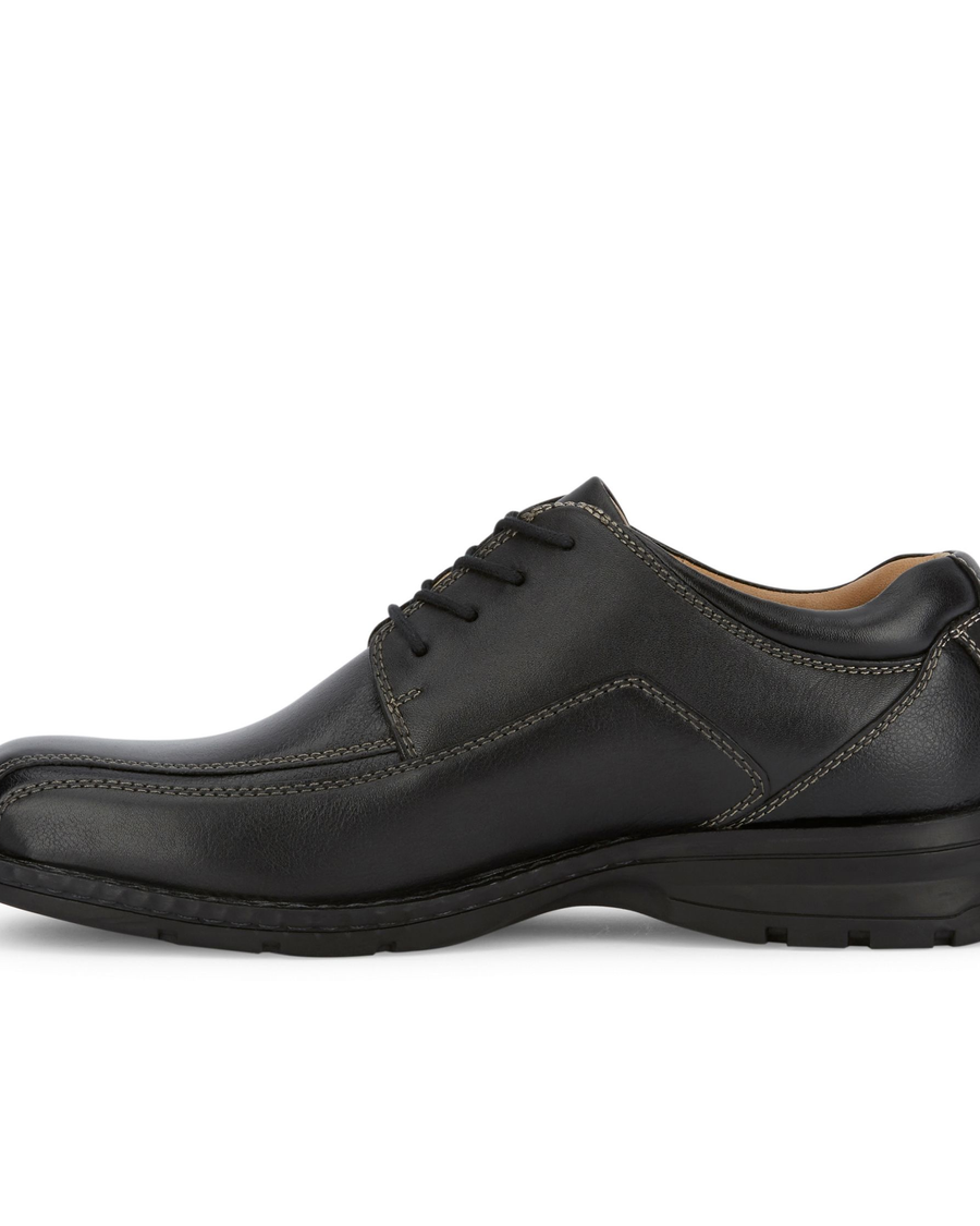 View of  Black Trustee Oxford Shoes.