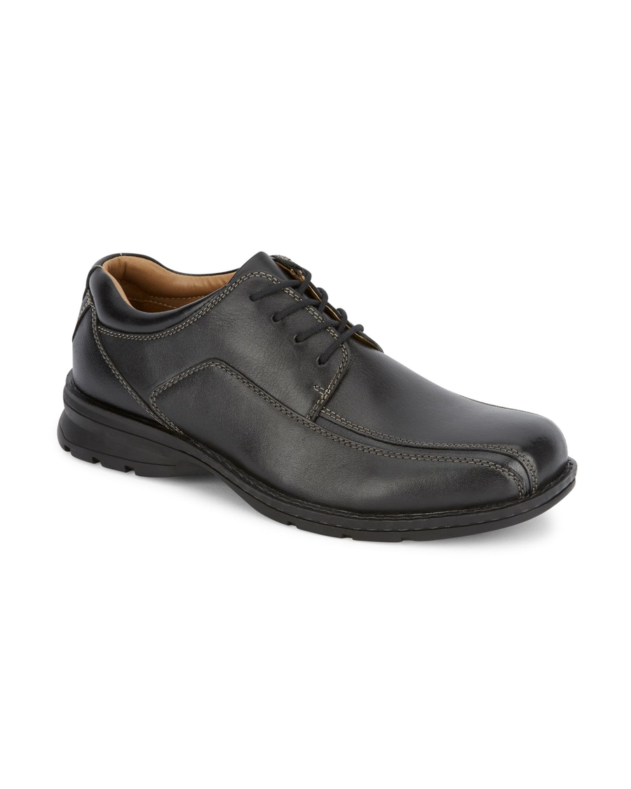 Front view of  Black Trustee Oxford Shoes.