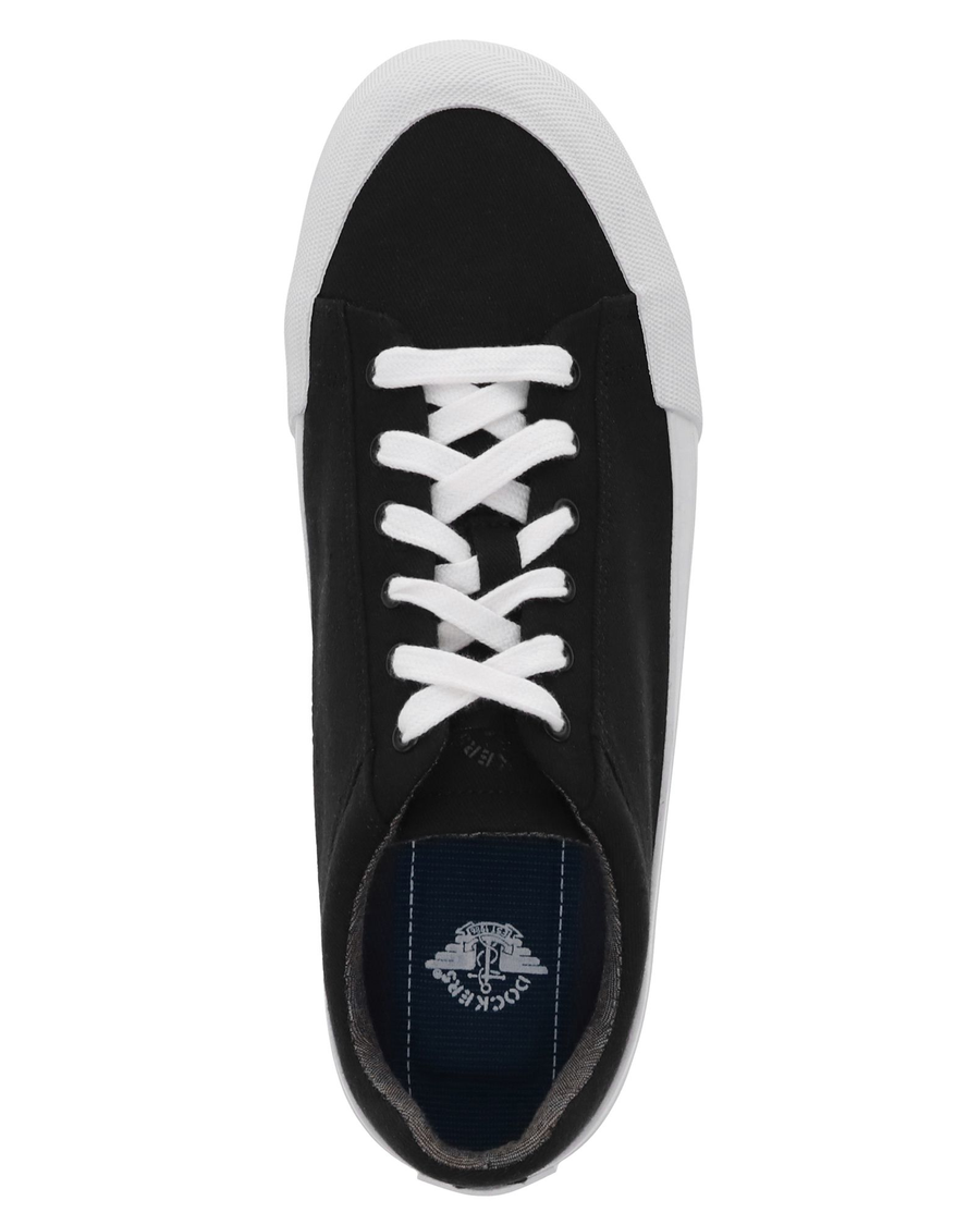 View of  Black Twill Frisco Sneakers.
