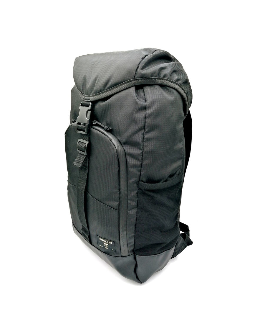 View of model wearing Black Utility Backpack, 20 L.