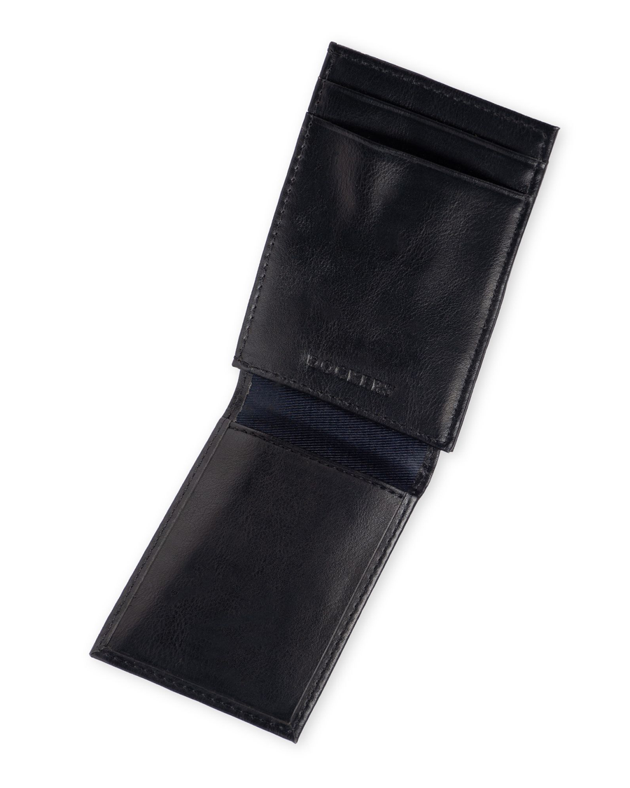 View of  Black Wide Magnetic FPW Wallet.