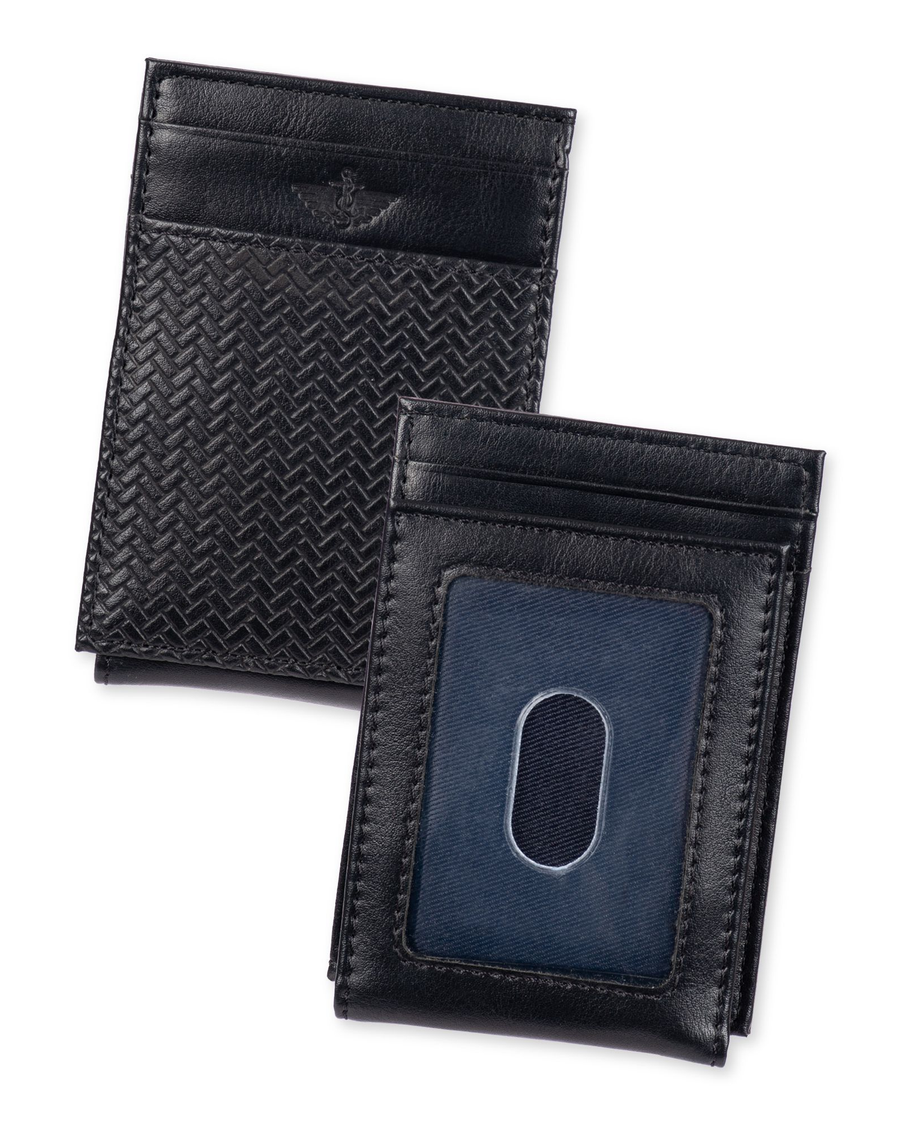 View of  Black Wide Magnetic FPW Wallet.