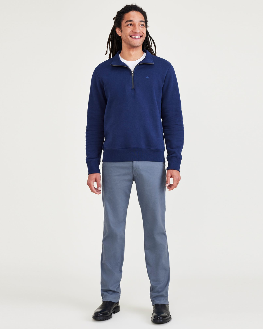 Front view of model wearing Blue Fusion Original Chinos, Slim Fit.