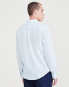 Back view of model wearing Bluebell Signature Stain Defender Shirt, Classic Fit.