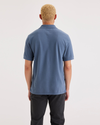 Back view of model wearing Bluefin Rib Collar Polo, Slim Fit.