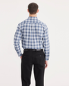 Back view of model wearing Bluefin Signature Comfort Flex Shirt, Classic Fit.