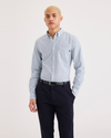 Front view of model wearing Bluefin Stretch Oxford Shirt, Slim Fit.