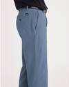 Side view of model wearing Bluefin Ultimate Chinos, Straight Fit.